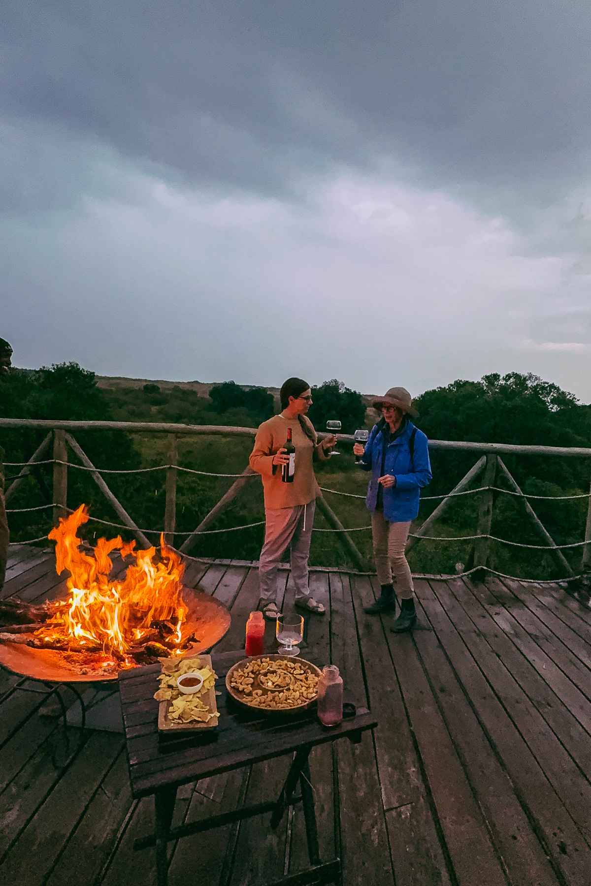 Sundowner experience at luxury camp in Masai Mara